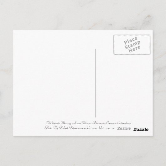 Postkarte der Musegg Mauer in Luzern Schweiz (Rückseite)