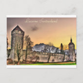Postkarte der Musegg Mauer in Luzern Schweiz (Vorderseite)