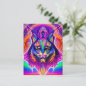 Postkarte der mystischen Katze (Stehend Vorderseite)