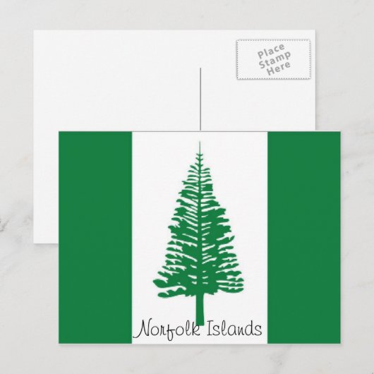 Postkarte der Norfolkinseln (Vorne/Hinten)