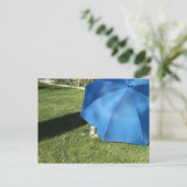 Postkarte - der Osterhase zu Besuch (Stehend Vorderseite)