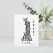 Postkarte der Puppy-Liebe (Stehend Vorderseite)