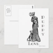 Postkarte der Puppy-Liebe (Vorne/Hinten)