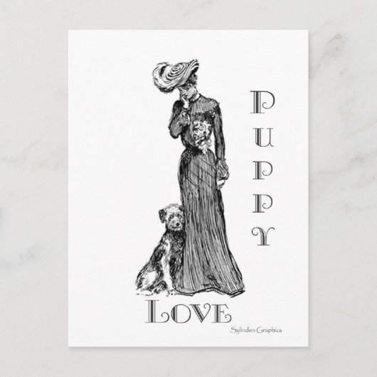 Postkarte der Puppy-Liebe (Vorderseite)
