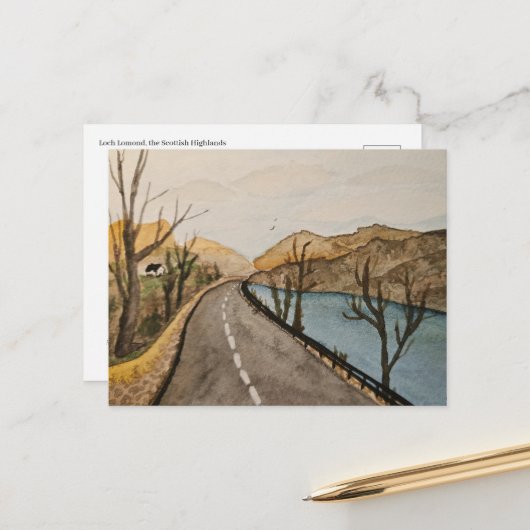 Postkarte der schottischen Highlands (Vorderseite/Rückseite Beispiel)