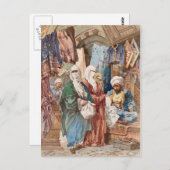 Postkarte "Der Seidenbasar" (Vorne/Hinten)