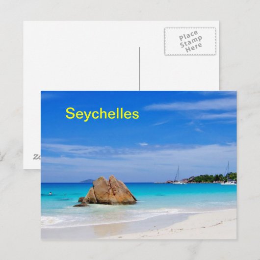 Postkarte der Seychellen (Vorne/Hinten)