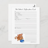 Postkarte der Sitzenden - Katze (Vorne/Hinten)