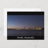 Postkarte der Skyline der Stadt Perth (Vorne/Hinten)