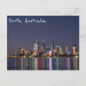 Postkarte der Skyline der Stadt Perth (Vorderseite)