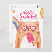 Postkarte der Sommerkatze (Vorne/Hinten)