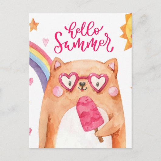 Postkarte der Sommerkatze (Vorderseite)