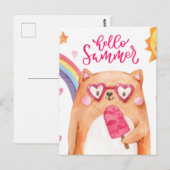 Postkarte der Sommerkatze (Vorne/Hinten)