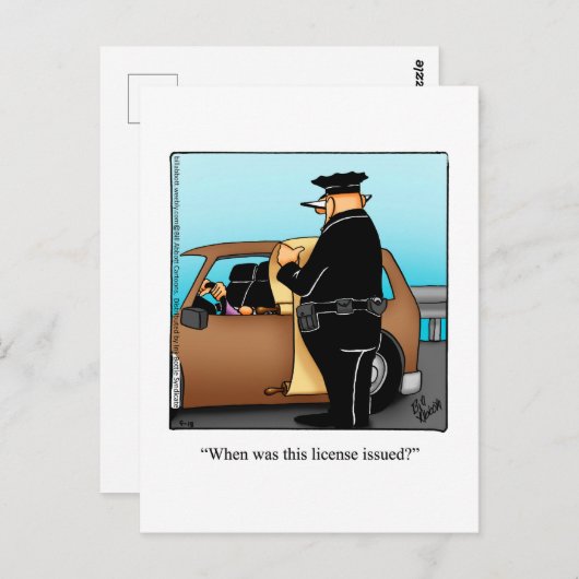 Postkarte der Sonnigen Nationalpolizei (Vorne/Hinten)