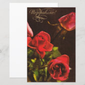 Postkarte der Sowjetunion mit Blume (Vorne/Hinten)