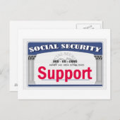 Postkarte der sozialen Sicherheit (Vorne/Hinten)