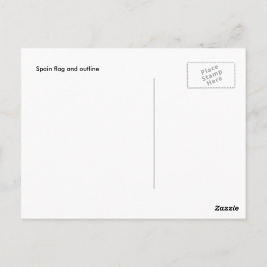 Postkarte der spanischen Flagge (Rückseite)