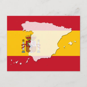 Postkarte der spanischen Flagge