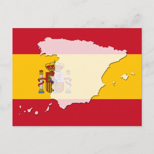 Postkarte der spanischen Flagge (Vorderseite)