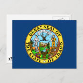 Postkarte der Staatsflagge von Idaho (Vorne/Hinten)