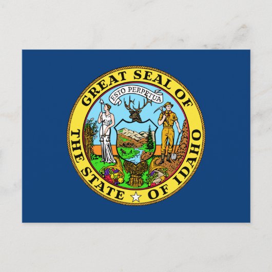 Postkarte der Staatsflagge von Idaho (Vorderseite)