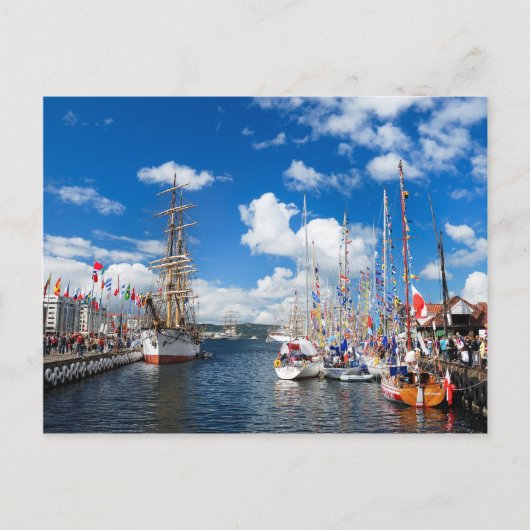 Postkarte der Stadt Bergen (Vorderseite)