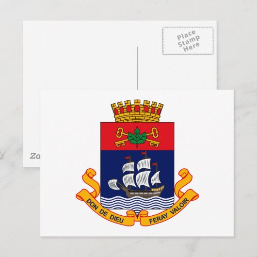 Postkarte der Stadt Quebec (Vorne/Hinten)