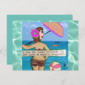 Postkarte - der Strand fixiert alles auf Postkarte (Vorne/Hinten)