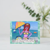 Postkarte - der Strand fixiert alles auf Postkarte (Stehend Vorderseite)