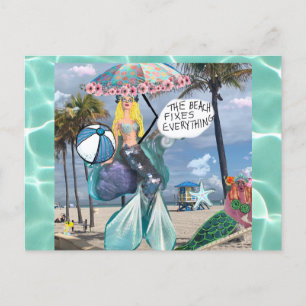 Postkarte - der Strand macht alles wieder gut