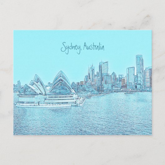 Postkarte der Sydney Opera (Vorderseite)