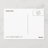 Postkarte der Texasfarm (Rückseite)