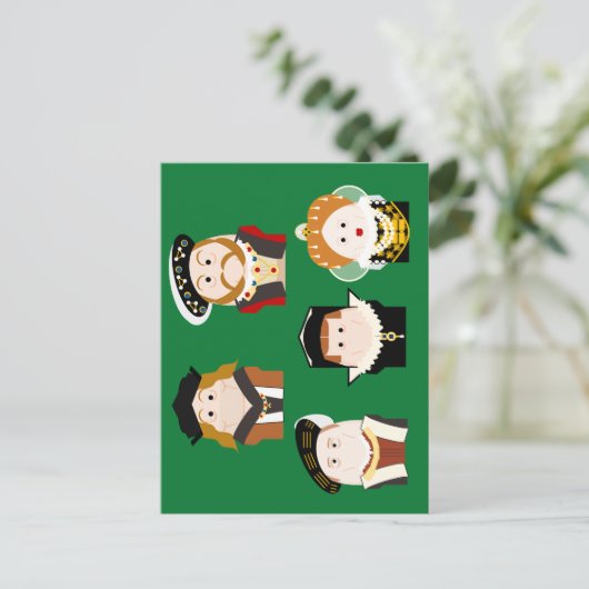 Postkarte der Tudor Monarchi (Stehend Vorderseite)