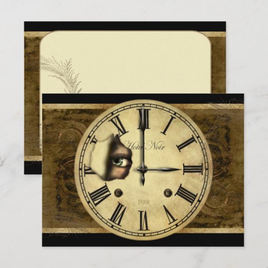 Postkarte der Uhr (Vorne/Hinten)