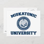 Postkarte der Universität Miskatonic (Vorne/Hinten)