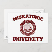 Postkarte der Universität Miskatonic (Vorne/Hinten)