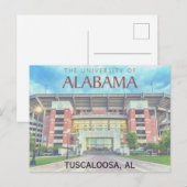 Postkarte der Universität von Alabama  (Vorne/Hinten)