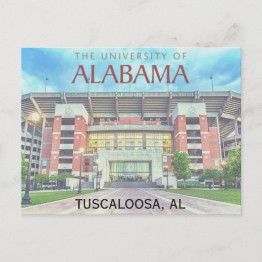 Postkarte der Universität von Alabama  (Vorderseite)