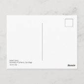 Postkarte der Universität von Kalifornien, San Die (Rückseite)