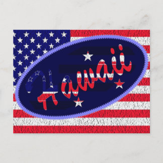 Postkarte der US-Flagge Hawaii