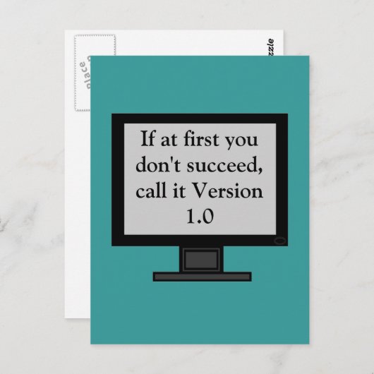 Postkarte der Versions-1,0 (Vorne/Hinten)