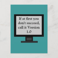 Postkarte der Versions-1,0