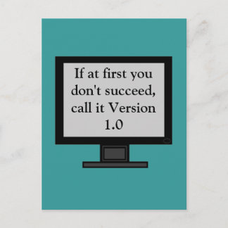 Postkarte der Versions-1,0