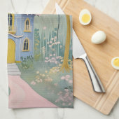 Postkarte der verzauberten Hütte Geschirrtuch (Viertel Falte)