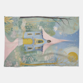 Postkarte der verzauberten Hütte Geschirrtuch (Horizontal)