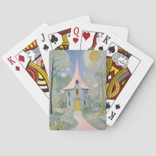 Postkarte der verzauberten Hütte Spielkarten