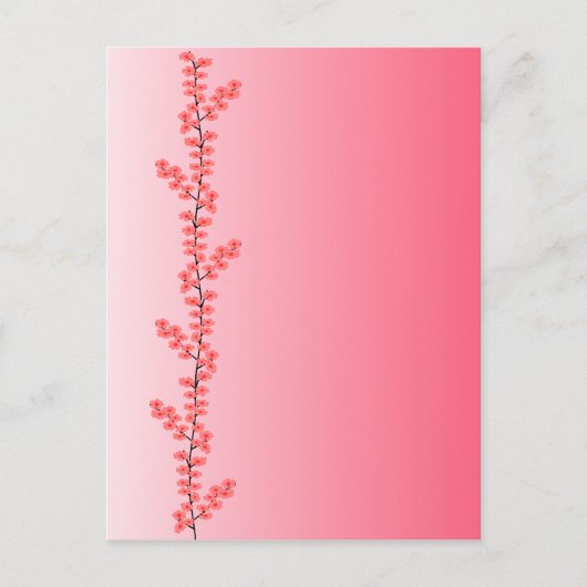 Postkarte der Verzweigung der Blume, anpassen (Vorderseite)