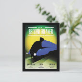 Postkarte der Vintagen Dampflokomotive (Stehend Vorderseite)