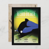 Postkarte der Vintagen Dampflokomotive (Vorne/Hinten)