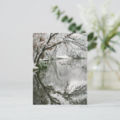 Postkarte der Winterlandschaft (Stehend Vorderseite)